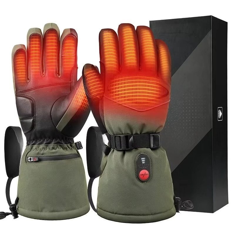Green 7.4V 3000mAh Outdoor War - Ski Glove Waterproof 评论和价格