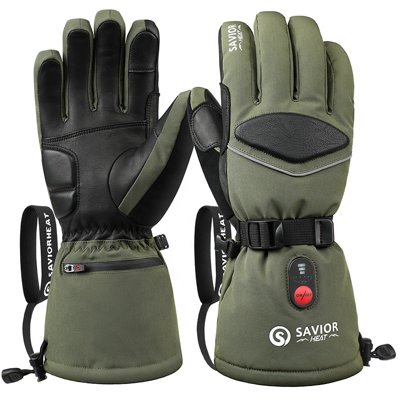 Green 7.4V 3000mAh Outdoor War - Ski Glove Waterproof 评论和价格